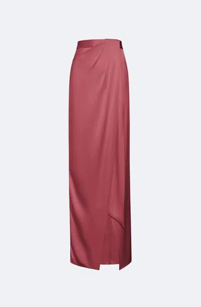 Lapointe Satin Wrap Maxi Skirt