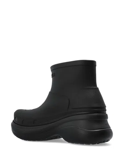Balenciaga Black Crocs Edition Rubber Boots