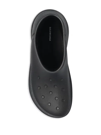 Balenciaga Black Crocs Edition Rubber Boots