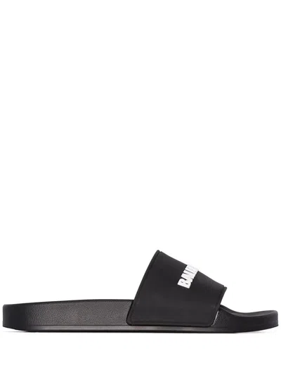 Balenciaga Logo-embossed Rubber Slides