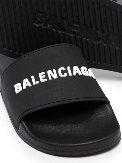 Balenciaga Logo-embossed Rubber Slides