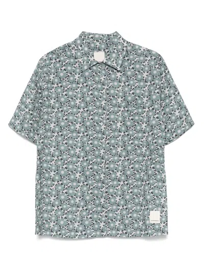 Emporio Armani Linen Blend Shirt All-over Print