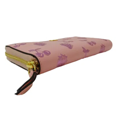 Pre-owned Gucci Pink Leather Long Wallet (bi-fold) ()