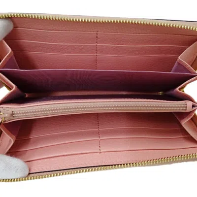Pre-owned Gucci Pink Leather Long Wallet (bi-fold) ()
