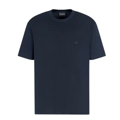 Emporio Armani Basic Crew Neck T-shirt In Blue