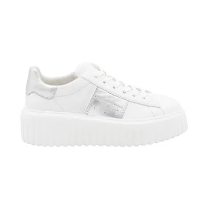 Hogan H-stripes Sneakers In White