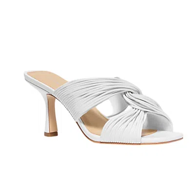 Michael Kors Alessia Mule In White Leather