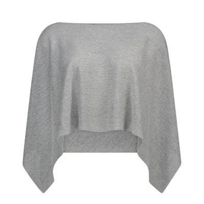 D Exterior Poncho And Mantelle Woman D.exterior - Lux Mantellina - Silver In Gray