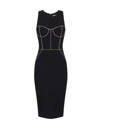 Elisabetta Franchi Contrasting-piping Midi Dress