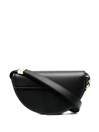 Patou Leather Shoulder Bag With Adjustable Strap