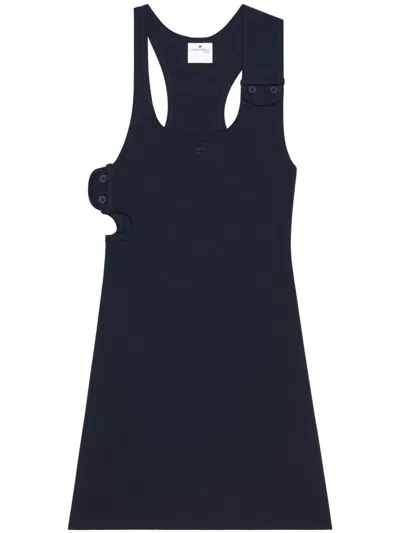 Courrèges Courreges Black Cotton Mini Dress