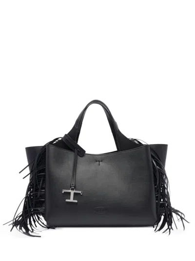 Shop Tod's T Timeless Mini Leather Tote Bag