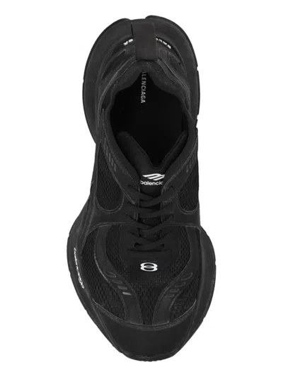Balenciaga Black Mesh And Rubber Circuit Sneakers In Black