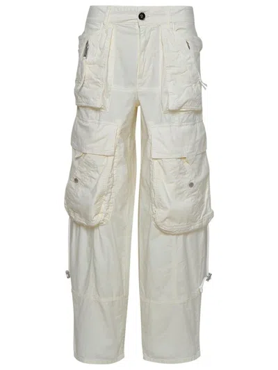 Dsquared2 Low Rise Cotton Twill Cargo Trousers