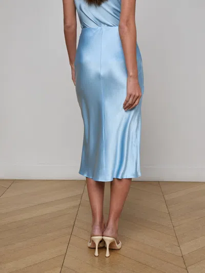 L Agence Perin Silk Midi Skirt