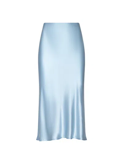 L Agence Perin Silk Midi Skirt