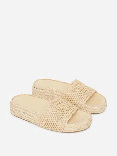 Chloé Isla Raffia-effect Slides