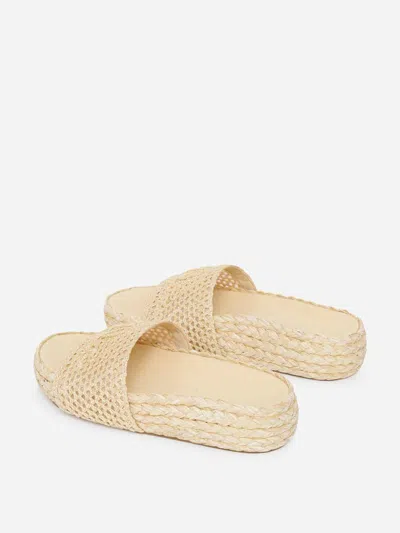 Chloé Isla Raffia-effect Slides