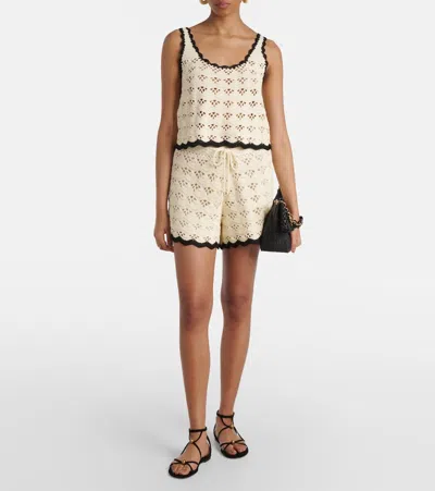 Zimmermann Rhiannon Crochet Tank Cream/black