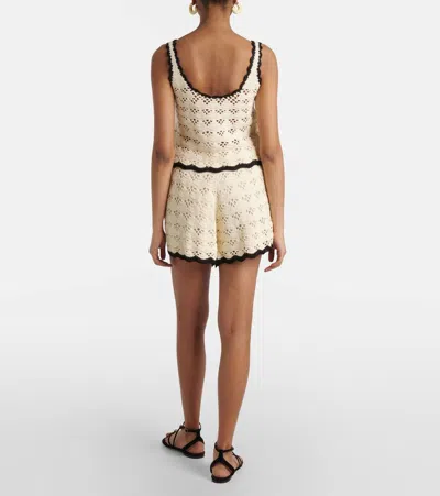 Zimmermann Rhiannon Crochet Tank Cream/black