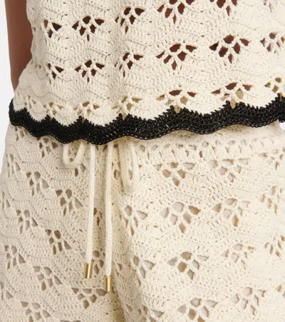 Zimmermann Rhiannon Crochet Tank Cream/black