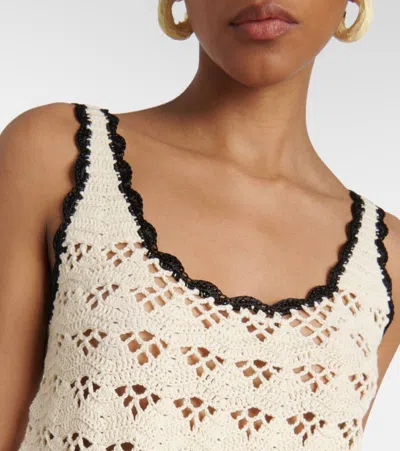 Zimmermann Rhiannon Crochet Tank Cream/black