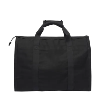 Apc Black Gym Bag With Contrasting Logo Print