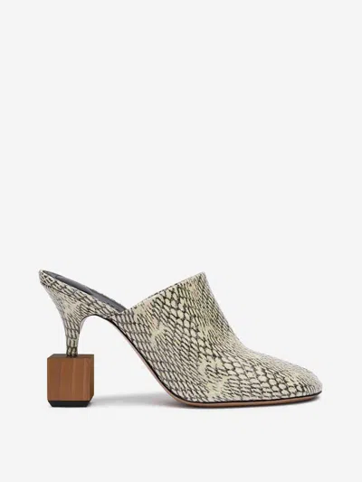 Jacquemus 'les Bisou' Multicolor Mules With Snakeskin Effect And High Heel