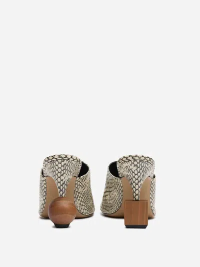 Jacquemus 'les Bisou' Multicolor Mules With Snakeskin Effect And High Heel