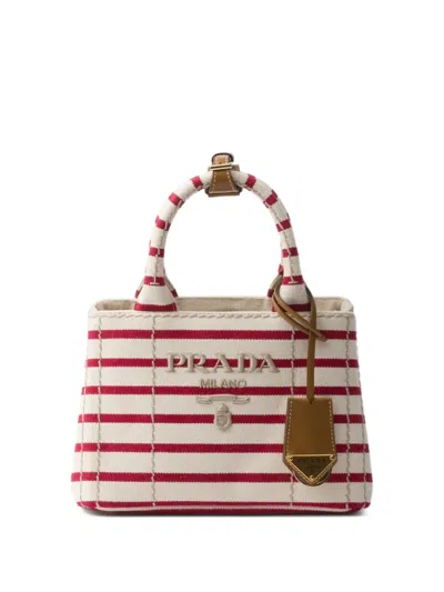 Prada Striped Cotton Canvas Mini-bag