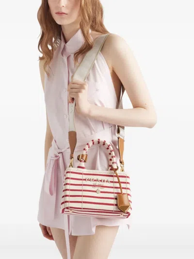 Prada Striped Cotton Canvas Mini-bag