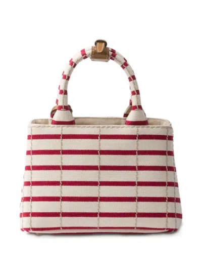 Prada Striped Cotton Canvas Mini-bag