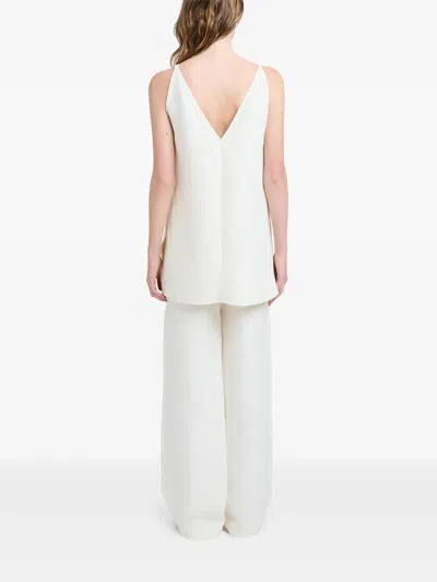 Proenza Schouler Maggi Belted Wide-leg Textured Pants In White