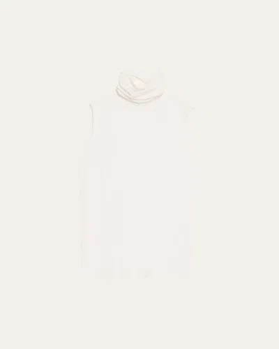 Majestic Soft Touch Viscose Sleeveless Turtleneck Top