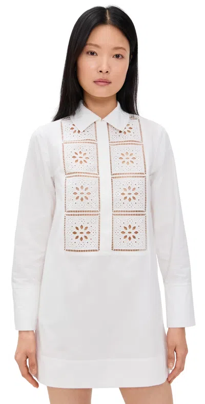 Aligne Ophelia Broderie Dress White In White