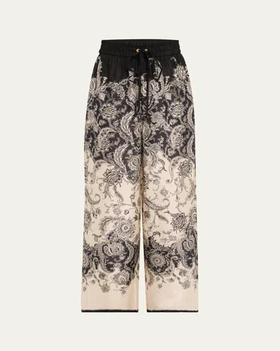 Zimmermann Pantalone Rhiannon In Seta Stampata  Donna