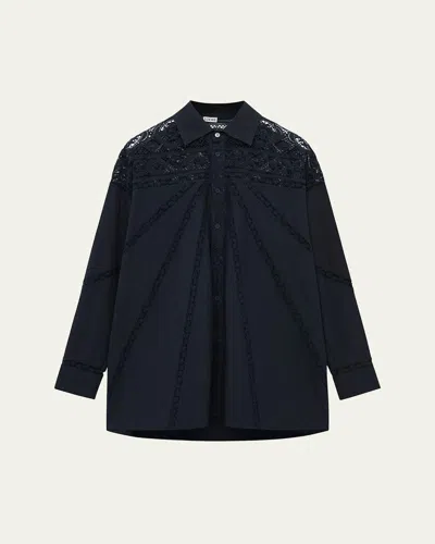 Loewe Sheer Lace Button Down Blouse
