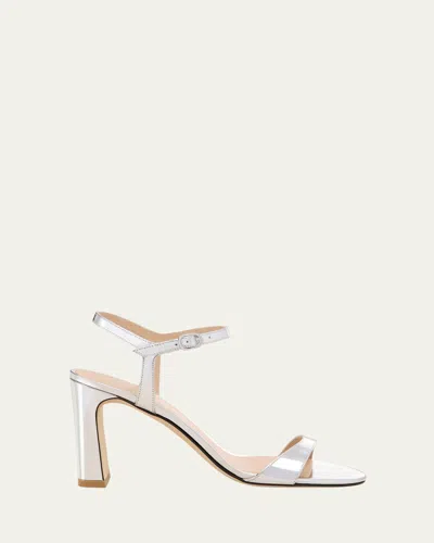 Stuart Weitzman Metallic Block-heel Sandals