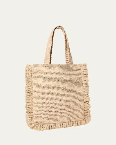 Loeffler Randall Justine Ruffle Crochet Tote Bag