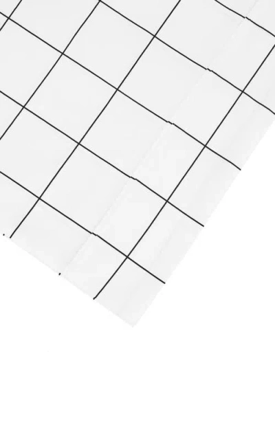 Melange Home Grid Percale Cotton Sheet Set