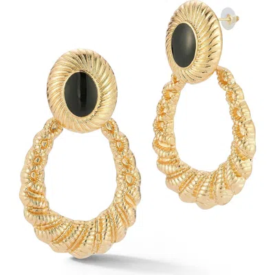 Sphera Milano Twisted Doorknocker Drop Earrings