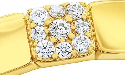 Simona Pavé Cubic Zirconia Square Adjustable Ring