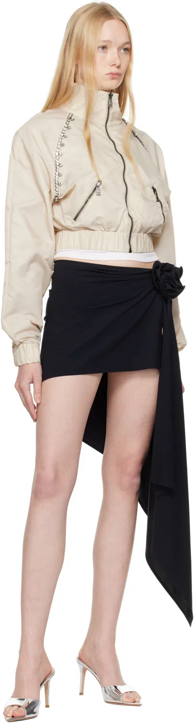 Area Beige Crystal Trim Track Jacket