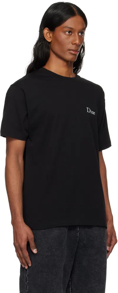 Dime Black Classic Small Logo T-shirt