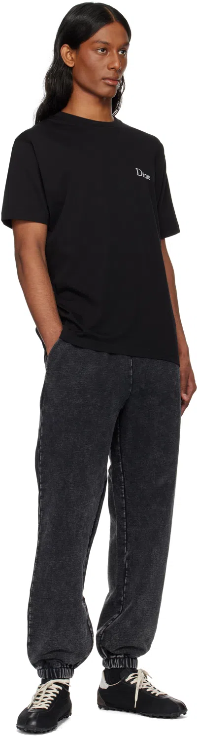 Dime Black Classic Small Logo T-shirt