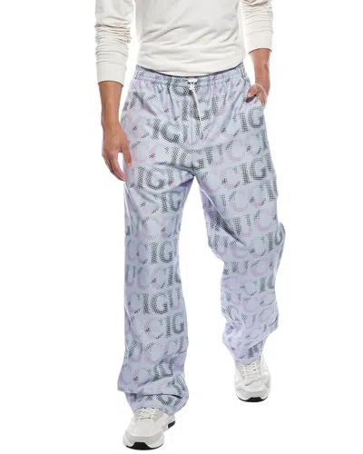 Gucci Polyester Pant With All-over Print And Elastic Waistband