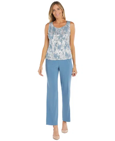 R & M Richards Petite Metallic Swing Jacket, Tank And Pants 3-pc. Set