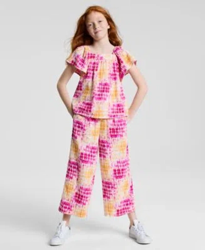 Epic Threads Girls Coast Dye Wide Crop Pants, Exclusively At Macy's