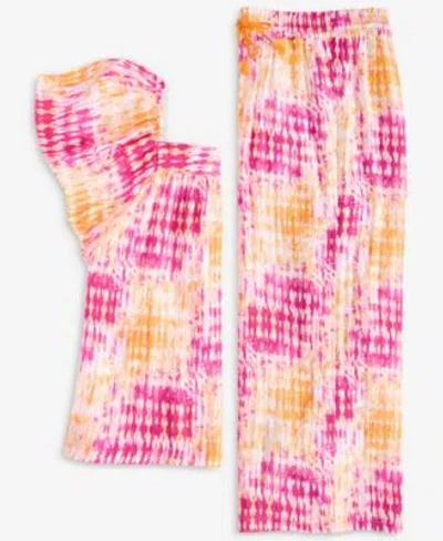 Epic Threads Girls Coast Dye Wide Crop Pants, Exclusively At Macy's