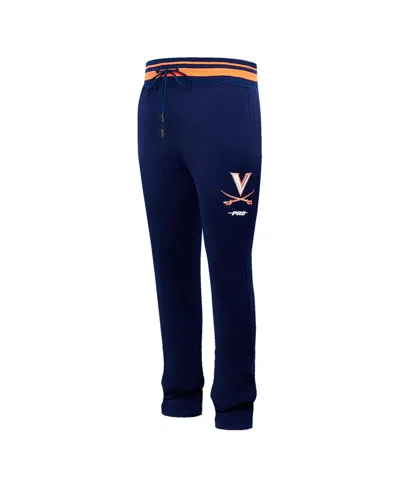 Pro Standard Men's Navy Virginia Cavaliers Script Tail Fleece Sweatpants In Blue